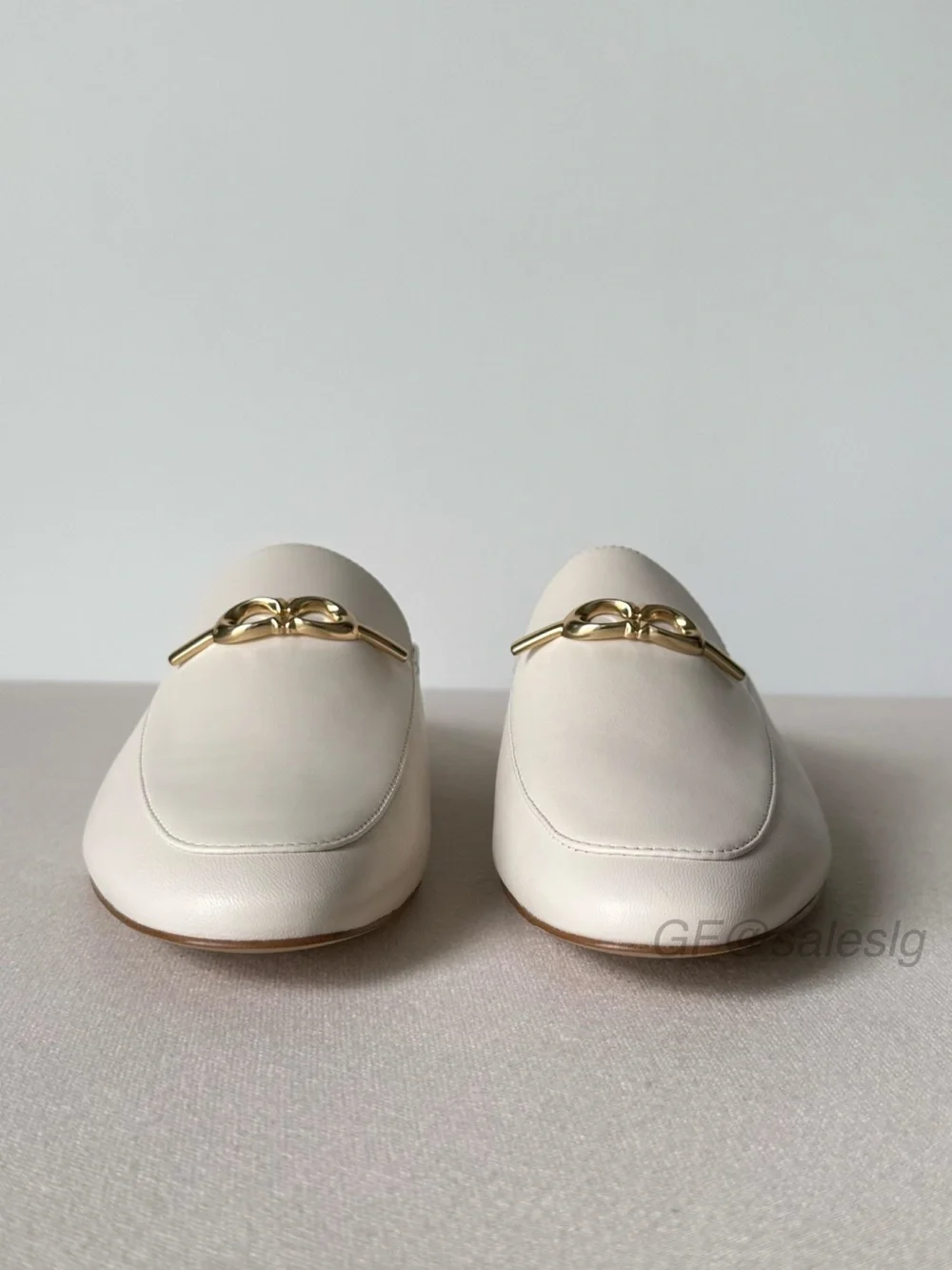 NWT Coach Sienna Leather Mule Loafers White Chalk Slip-On Size 10 C5770
